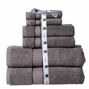 100 % Cotton 600 GSM 6 Piece Bath Towel Set Grey